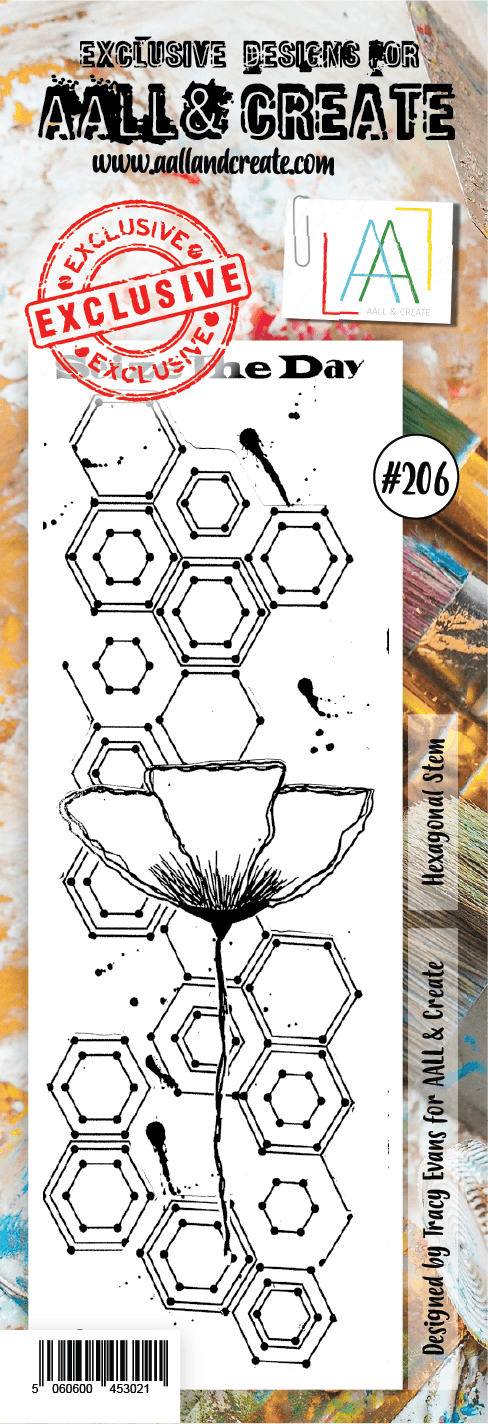 #206 - Border Stamp Set - Hexagonal Stem - AALL & Create Wholesale - stamp