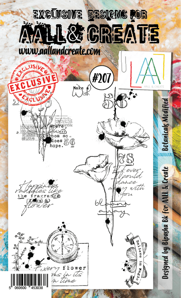 #207 - A6 Clear Stamp Set - Botanicals Modified - AALL & Create Wholesale - stamp