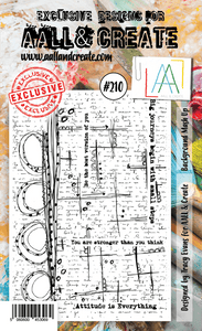 #210 - A6 Clear Stamp Set - Background Mash Up - AALL & Create Wholesale - stamp