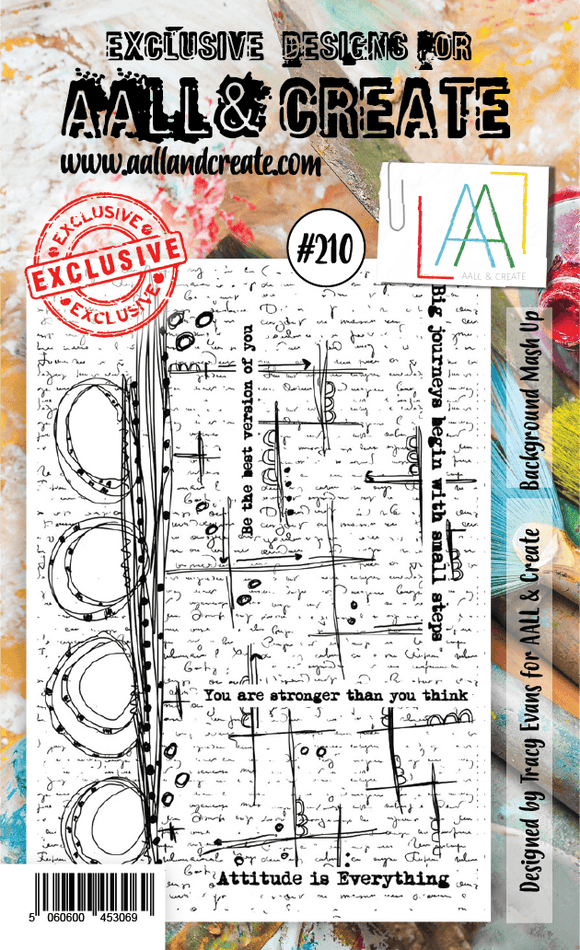 #210 - A6 Clear Stamp Set - Background Mash Up - AALL & Create Wholesale - stamp