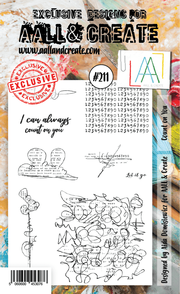 #211 - A6 Clear Stamp Set - Count On You - AALL & Create Wholesale - stamp