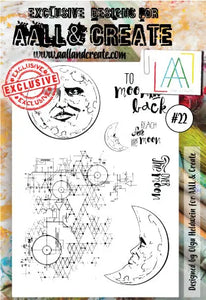 #22  - A6 Clear Stamp Set - Lunar  - AALL & Create Wholesale - stamp