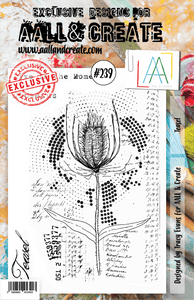 #239 - A5 Clear Stamp Set - Teasel - AALL & Create Wholesale - stamp