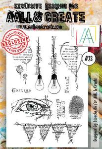 #23 - A6 Clear Stamp Set - Light Bulbs - AALL & Create Wholesale - stamp