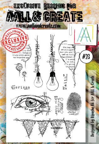 #23  - A6 Clear Stamp Set - Light Bulbs  - AALL & Create Wholesale - stamp