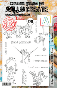 #241 - A5 Clear Stamp Set - Go Bananas! - AALL & Create Wholesale - stamp