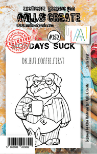 #252 - A7 Clear Stamp Set - Coffee First - AALL & Create Wholesale - stamp