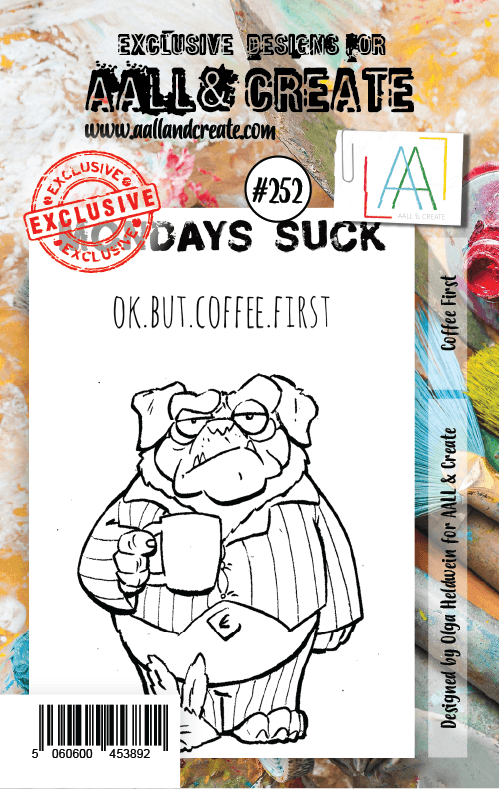 #252 - A7 Clear Stamp Set - Coffee First - AALL & Create Wholesale - stamp