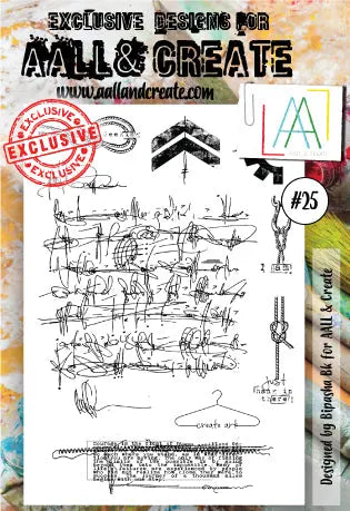 #25  - A6 Clear Stamp Set - Cypher  - AALL & Create Wholesale - stamp