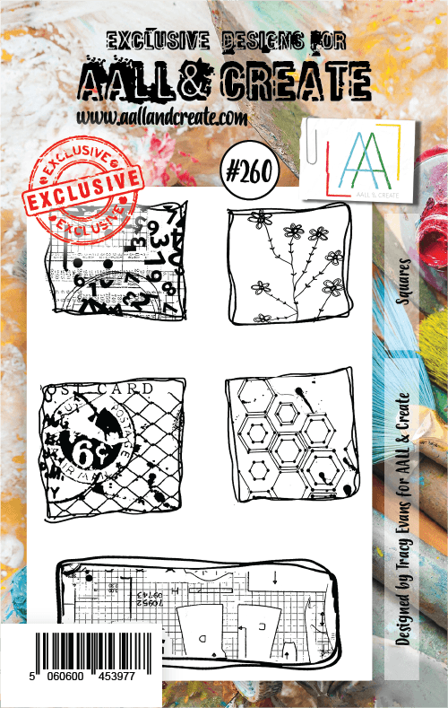 #260 - A7 Clear Stamp Set - Squares - AALL & Create Wholesale - stamp