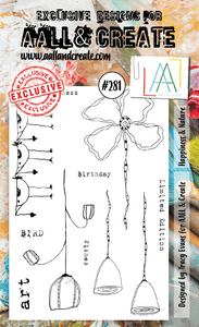 #281 - A6 Clear Stamp Set - Happiness & Nature - AALL & Create Wholesale - stamp