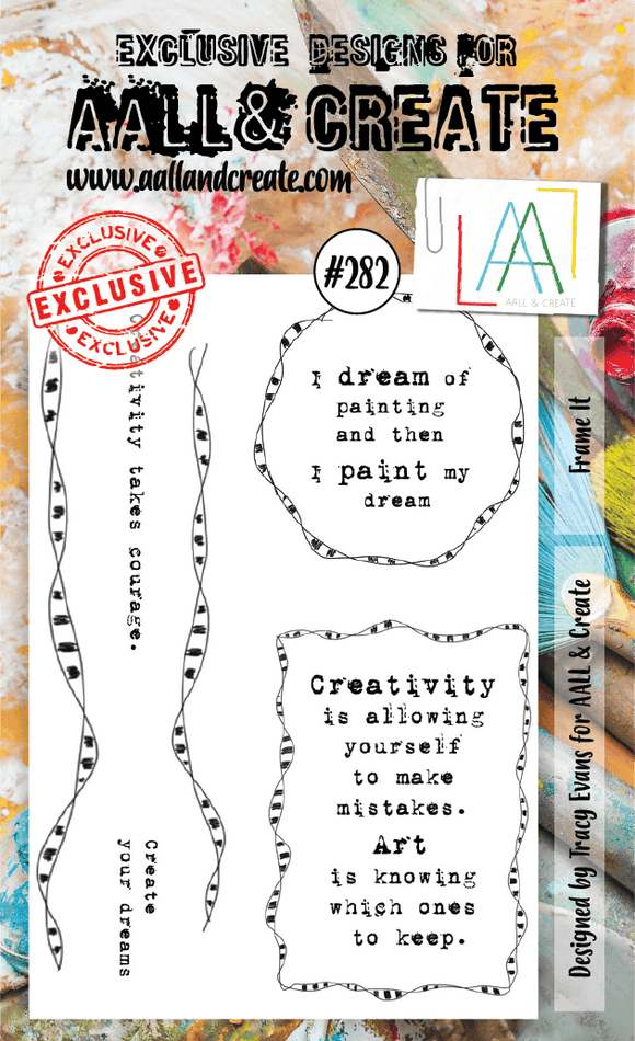 #282 - A6 Clear Stamp Set - Frame It - AALL & Create Wholesale - stamp
