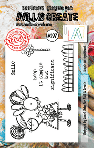 #297 - A7 Clear Stamp Set - Simple But Significant - AALL & Create Wholesale - stamp