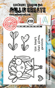 #298 - A7 Clear Stamp Set - The Giving Heart - AALL & Create Wholesale - stamp
