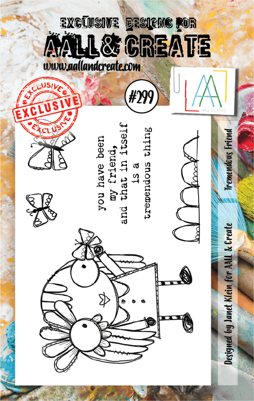 #299 - A7 Clear Stamp Set - Tremendous Friend - AALL & Create Wholesale - stamp
