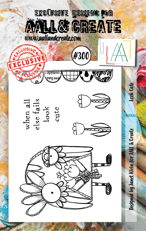 #300 - A7 Clear Stamp Set - Look Cute - AALL & Create Wholesale - stamp