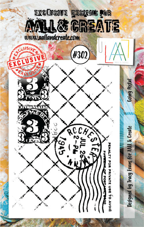 #302 - A7 Clear Stamp Set - Going Postal - AALL & Create Wholesale - stamp