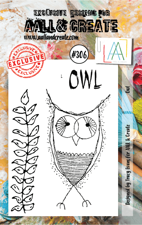 #306 - A7 Clear Stamp Set - Owl - AALL & Create Wholesale - stamp