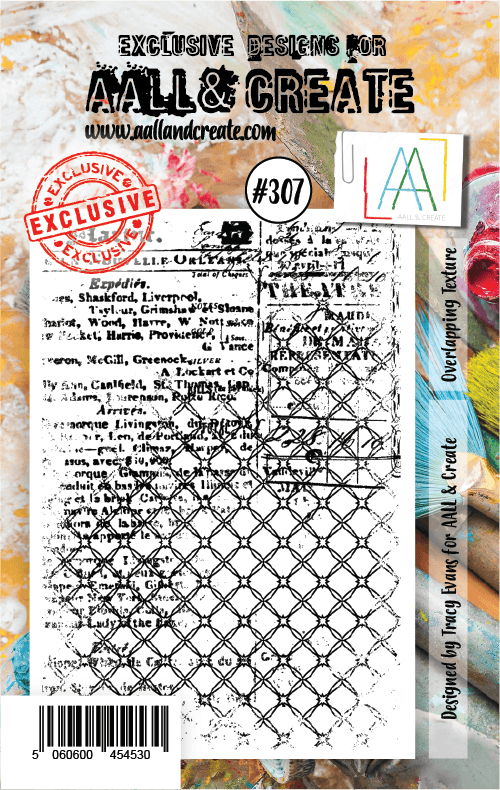 #307 - A7 Clear Stamp Set - Overlapping Texture - AALL & Create Wholesale - stamp