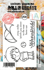 #314 - A7 Clear Stamp Set - Playball - AALL & Create Wholesale - stamp