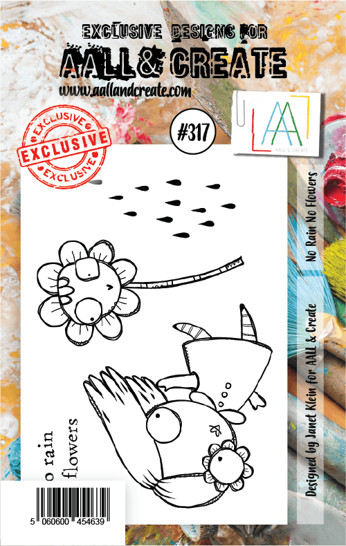 #317 - A7 Clear Stamp Set - No Rain No Flowers - AALL & Create Wholesale - stamp