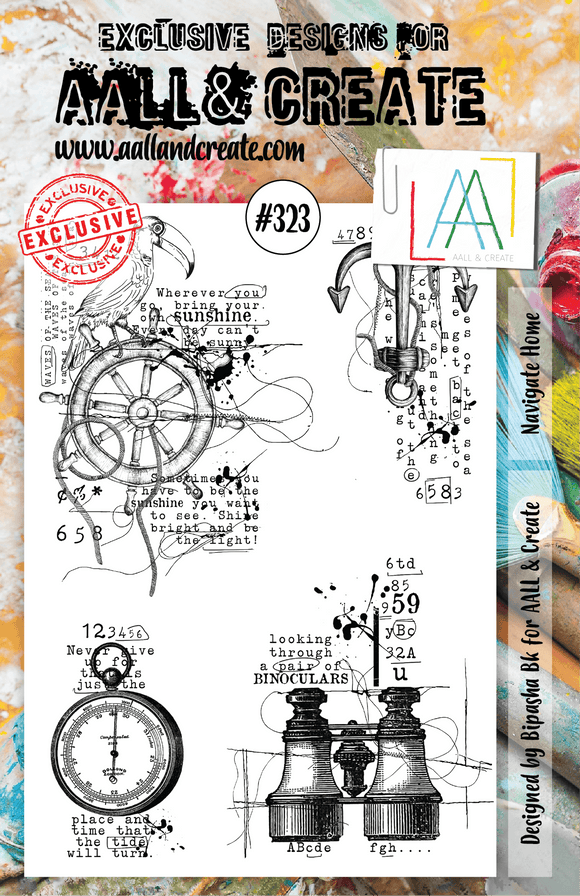 #323 - A5 Clear Stamp Set - Navigate Home - AALL & Create Wholesale - stamp