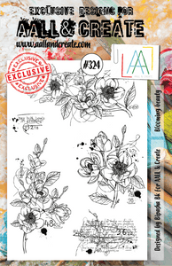 #324 - A5 Clear Stamp Set - Blooming Beauty - AALL & Create Wholesale - stamp