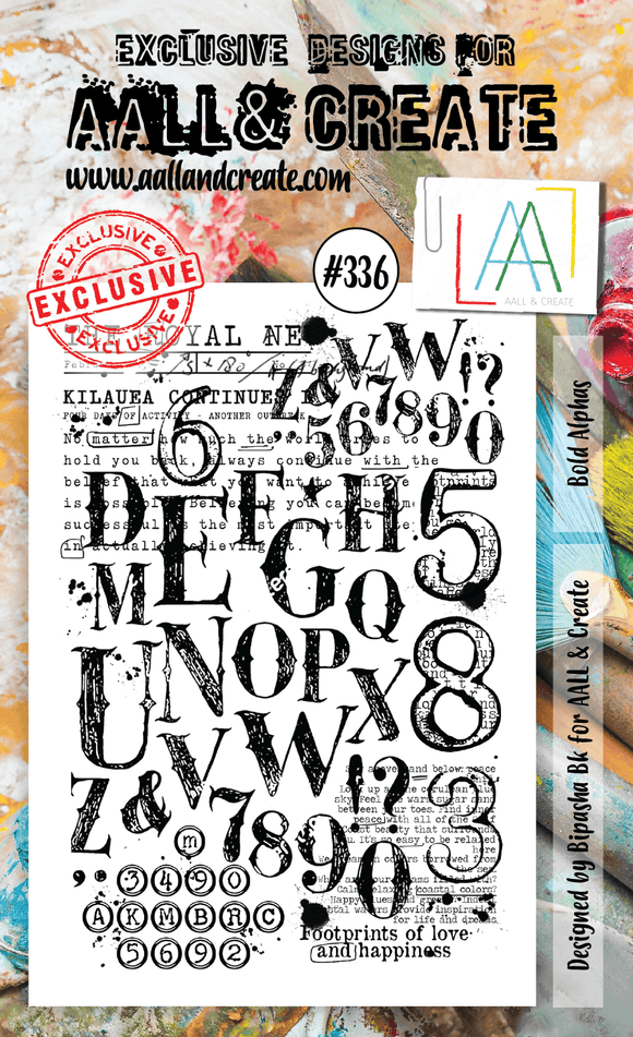 #336 - A6 Clear Stamp Set - Bold Alphas - AALL & Create Wholesale - stamp