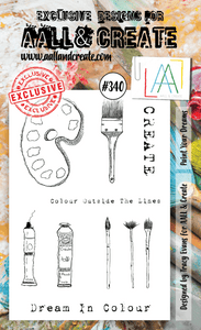 #340 - A6 Clear Stamp Set - Paint Your Dreams - AALL & Create Wholesale - stamp