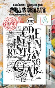 #349 - A7 Clear Stamp Set - Bold Alphas Mini - AALL & Create Wholesale - stamp