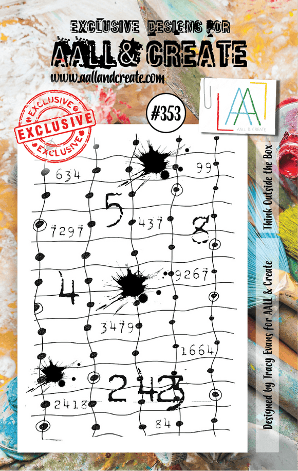 #353 - A7 Clear Stamp Set - Think Outside The Box - AALL & Create Wholesale - stamp