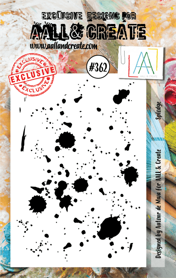 #362 - A7 Clear Stamp Set - Splodge - AALL & Create Wholesale - stamp