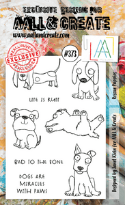 #373 - A6 Clear Stamp Set - Rescue Puppies - AALL & Create Wholesale - stamp