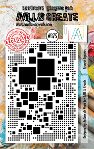 #375 - A7 Clear Stamp Set - Reverse Squares - AALL & Create Wholesale - stamp