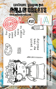 #377 - A7 Clear Stamp Set - Frida - AALL & Create Wholesale - stamp