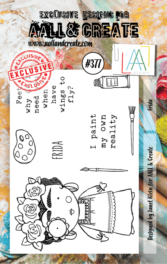 #377 - A7 Clear Stamp Set - Frida - AALL & Create Wholesale - stamp
