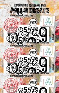 #382 - A7 Clear Stamp Set - Decimals - AALL & Create Wholesale - stamp