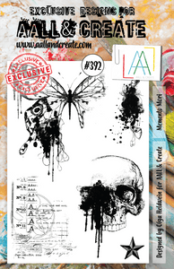 #392 - A5 Clear Stamp Set - Memento Mori - AALL & Create Wholesale - stamp