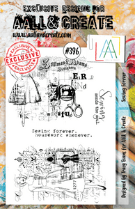 #396 - A5 Clear Stamp Set - Sewing Forever - AALL & Create Wholesale - stamp