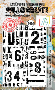 #400 - A6 Clear Stamp Set - Numerator - AALL & Create Wholesale - stamp