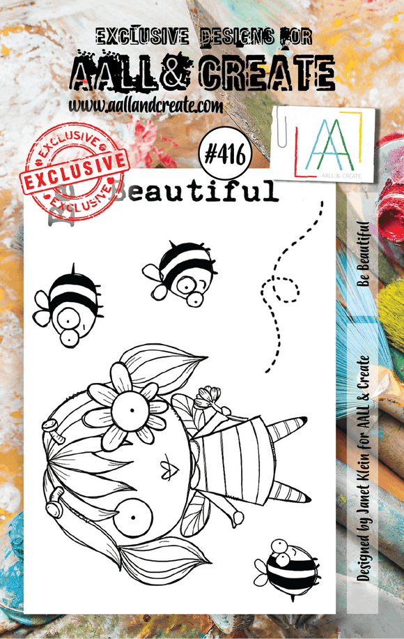 #416 - A7 Clear Stamp Set - Be Beautiful - AALL & Create Wholesale - stamp