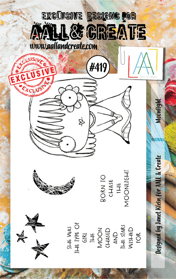 #419 - A7 Clear Stamp Set - Moonlight - AALL & Create Wholesale - stamp