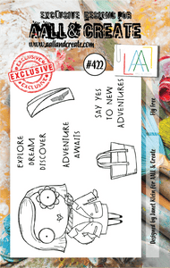 #422 - A7 Clear Stamp Set - Fly Free - AALL & Create Wholesale - stamp