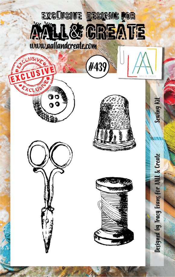 #439 - A7 Clear Stamp Set - Sewing Kit - AALL & Create Wholesale - stamp