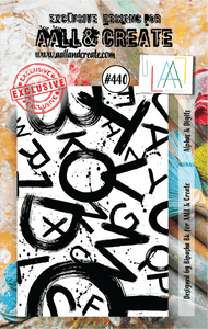 #440 - A7 Clear Stamp Set - Alphas & Digits - AALL & Create Wholesale - stamp