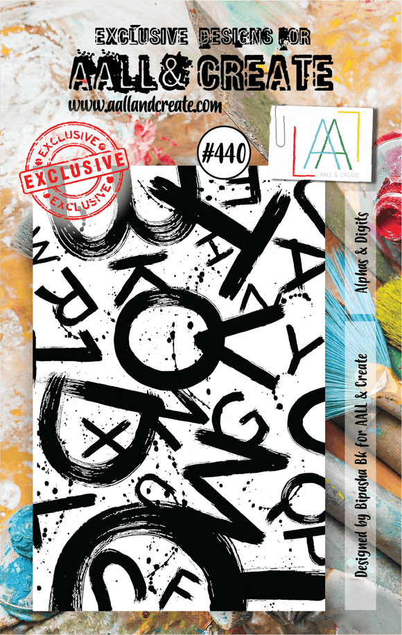 #440 - A7 Clear Stamp Set - Alphas & Digits - AALL & Create Wholesale - stamp