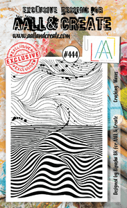 #444 - A6 Clear Stamp Set - Crashing Waves - AALL & Create Wholesale - stamp