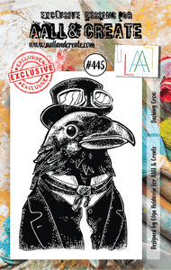 #445 - A7 Clear Stamp Set - Dashing Crow - AALL & Create Wholesale - stamp