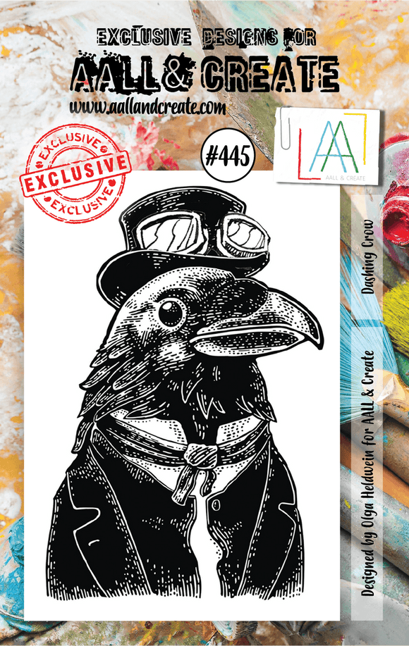 #445 - A7 Clear Stamp Set - Dashing Crow - AALL & Create Wholesale - stamp