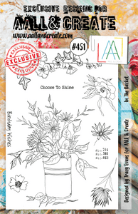 #451 - A5 Clear Stamp Set - In The Bucket - AALL & Create Wholesale - stamp
